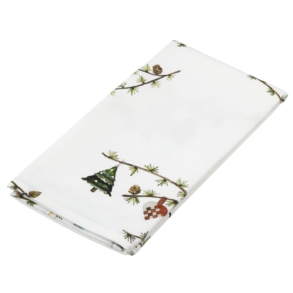 Stoffserviette HAMMERSHOI, 4er-Set, 45 x 45 cm, weiß, Kähler