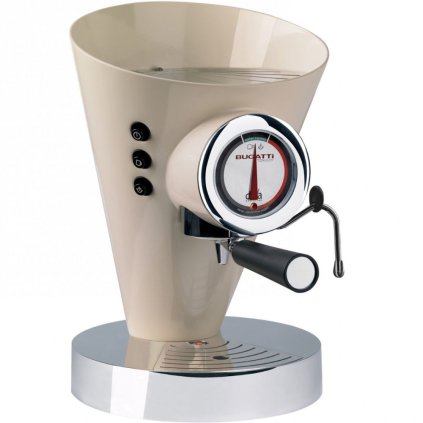 Hebelkaffeemaschine DIVA EVOLUTION 0,8 l, Creme, Edelstahl, Bugatti