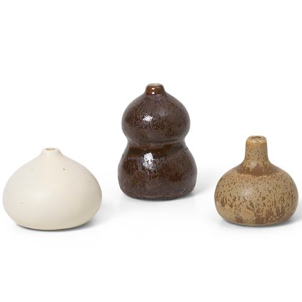 Vase KOMO, set à 3 st, steingut, ferm LIVING