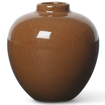 Vase ARY 7,5 cm, braun, steingut, Ferm LIVING