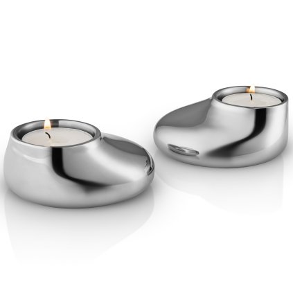 Teelichthalter MELLOW, set à 2 st, silber, edelstahl, Eva Solo