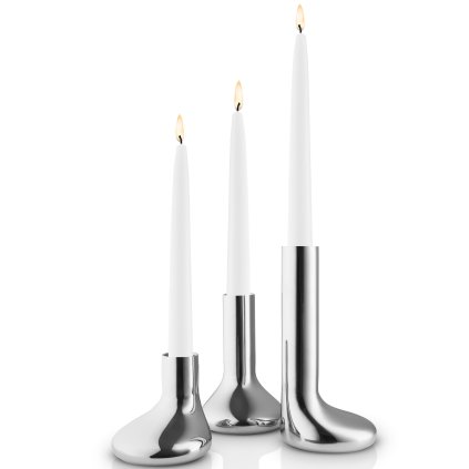 Stabkerzenhalter MELLOW, set à 3 st, silber, edelstahl, Eva Solo