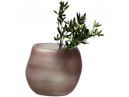 Vase ORGANIC 20 cm, braun, Glas, Philippi