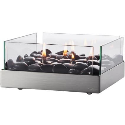Öllampe FIREPLACE 23 cm, Silber, Philippi