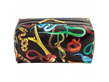 Kulturtasche TOILETPAPER SNAKES 25,5 x 12 cm, schwarz, Seletti