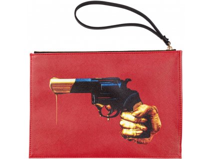 Kosmetiktasche TOILETPAPER REVOLVER 28 x 20 cm, rot, Seletti