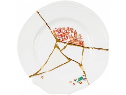 Speiseteller KINTSUGI 1 27,5 cm, weiß, Seletti