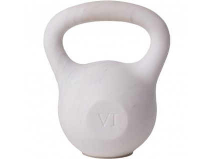 Kettlebell LVDIS 6 kg, weiß, Marmor Seletti