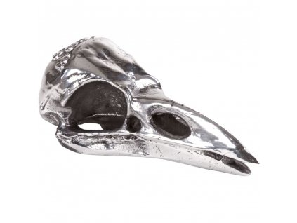 Figur WUNDERKAMMER CROW UP 10,5 cm, Silber, Aluminium, Seletti