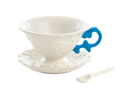 
                    
                          Teetasse mit Untertasse und Löffel I-WARES, hellblau, Seletti                    
                