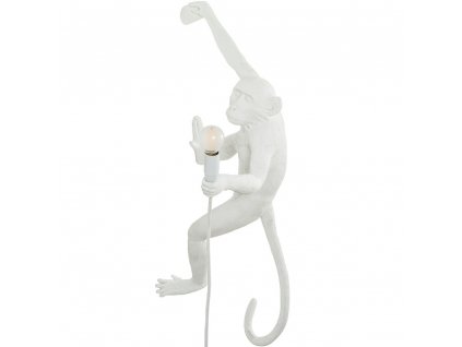 Wandlampe MONKEY HANGING RIGHT HAND 65 cm, weiß, Seletti