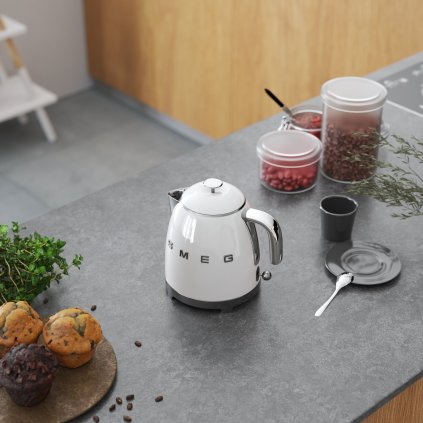 Wasserkocher 50'S STYLE MINI KLF05WHEU, 800 ml, weiß, Smeg