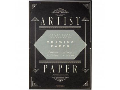 Zeichenpapierblock ARTIST PAPER, A4, 50 Blatt, Printworks
