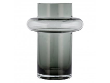 Vase TUBE 20 cm, Rauchglas, Lyngby Glas