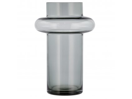 Vase TUBE 25 cm, Rauchglas, Lyngby Glas