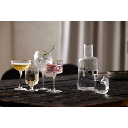 Gin Tonic Glas PALERMO GOLD, 4er-Set, 650 ml, Lyngby Glas