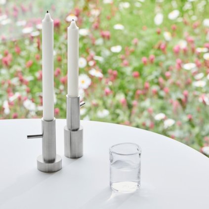 Stabkerzenhalter #1 10,5 cm, Silber, Edelstahl, Fritz Hansen