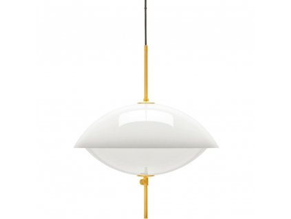 Hängelampe CLAM 44 cm, Weiß/Messing, Fritz Hansen