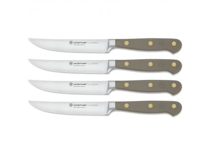 Steakmesser CLASSIC COLOUR, 4er-Set, 12 cm, velvet oyster, Wüsthof