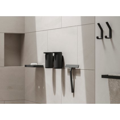 Duschkorb RIM 22 cm, schwarz, Aluminium, Zone Dänemark