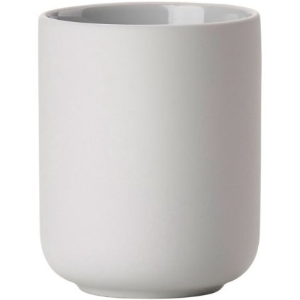 Zahnputzbecher UME 10 cm, hellgrau, Keramik, Zone Dänemark