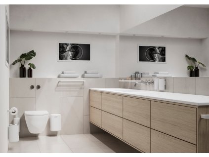 Badezimmer Mülleimer RIM 3,3 l, Wandmontage, weiß, Aluminium, Zone Dänemark