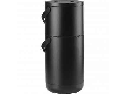 Bioabfallbehälter CIRCULAR 22 + 12 l, schwarz, Kunststoff, Zone Dänemark
