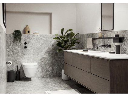 Badezimmer Mülleimer RIM 3 l, schwarz, Aluminium, Zone Dänemark