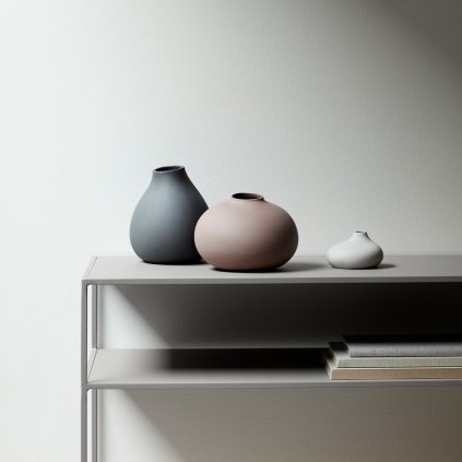 Vase NONA 17 cm, dunkelgrau, Blomus