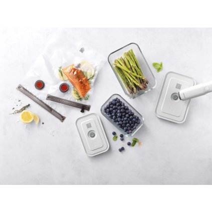 Vakuum Starterset FRESH & SAVE, 7-teilig, weiß, Glas, Zwilling