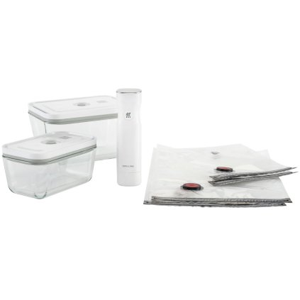 Vakuum Starterset FRESH & SAVE, 7-teilig, weiß, Glas, Zwilling