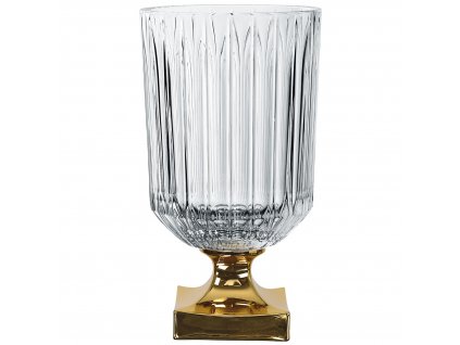 Vase MINERVA GOLD 32 cm, klar, Nachtmann