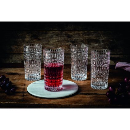 Longdrinkgläser ETHNO, 4er-Set, 434 ml, klar, Nachtmann