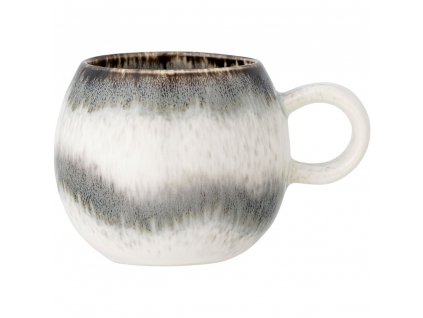 Tasse PAULA 280 ml, grau/weiß, Steingut, Bloomingville