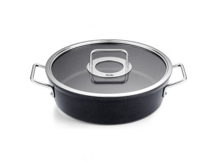 Kochtopf Bratentopf niedrig ADAMANT 28 cm, schwarz, Aluminium, Fissler