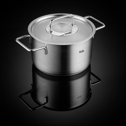 Kochtopfset PURE, 4-teilig, Silber, Edelstahl, Fissler
