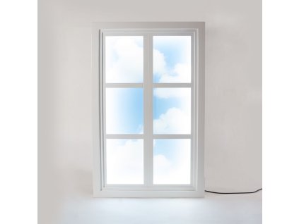 Wand Dekoleuchte WINDOW #3 90 x 57 cm, weiß, Holz/Acryl, Seletti