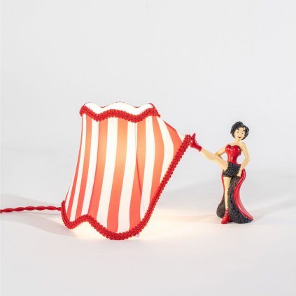 Tischlampe CIRCUS ABATJOUR WOMAN 26 cm, Multicolor, Harz, Seletti