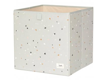 Kinder Aufbewahrungsbox RECYCLED 33 cm, Terrazzo Green, 3 Sprouts