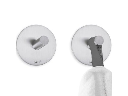 Handtuchhaken 4,5 cm, 2er-Set, matt, Edelstahl, Zack