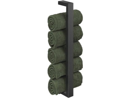 Handtuchhalter LINEA 40 cm, schwarz, Edelstahl, Zack