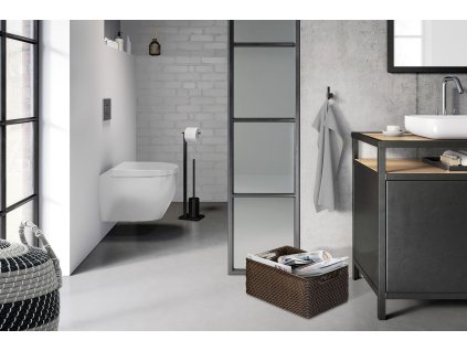 WC-Butler CARVO 72 cm, schwarz, Edelstahl, Zack