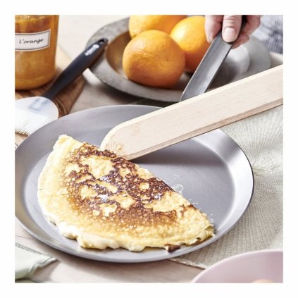 Crepes-Pfanne MINERAL B 26 cm, mit Schöpfkelle und Pinsel, de Buyer