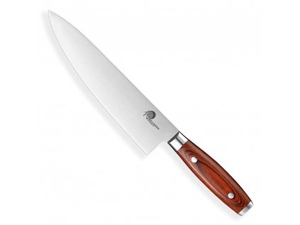 Chefmesser Kochmesser GERMAN PAKKA WOOD 20 cm, braun, Dellinger