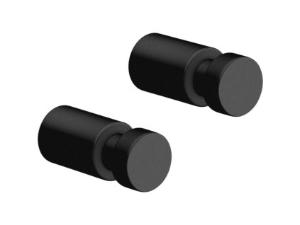 Handtuchhaken AIVO 3,5 cm, 2er-Set, schwarz, Edelstahl, Zack