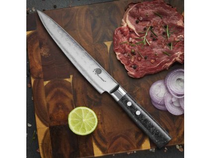 Tranchiermesser CARBON FRAGMENT 17 cm, schwarz, Dellinger