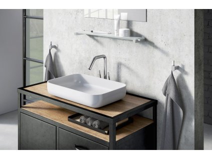 Handtuchhaken CARVO 6 cm, matt, Edelstahl, Zack