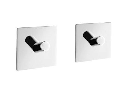 Handtuchhaken 4 cm, 2er-Set, poliert, Edelstahl, Zack