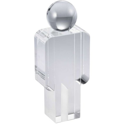 Wohndeko Skulptur JAN 20 cm, klar, Glas, Philippi