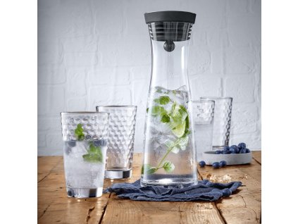 Wasserkaraffe BASIC 1 l + Trinkglas, 5-teilig, Glas, WMF